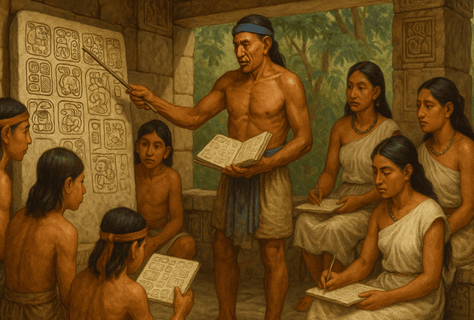 la educación de los mayas