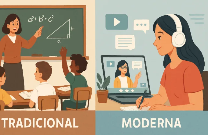 La educación tradicional y moderna