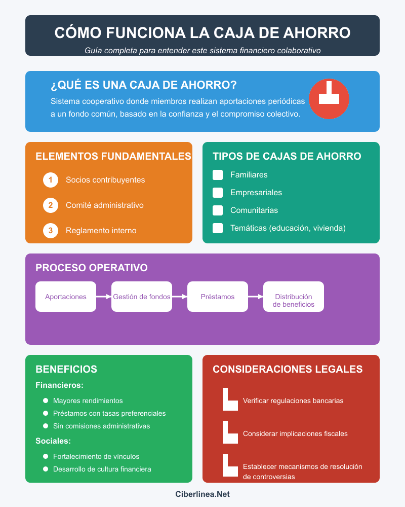 cómo funciona la caja de ahorro - Infografía