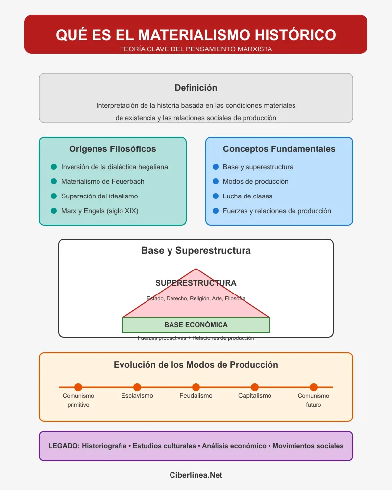 qué es el materialismo histórico - Infografía